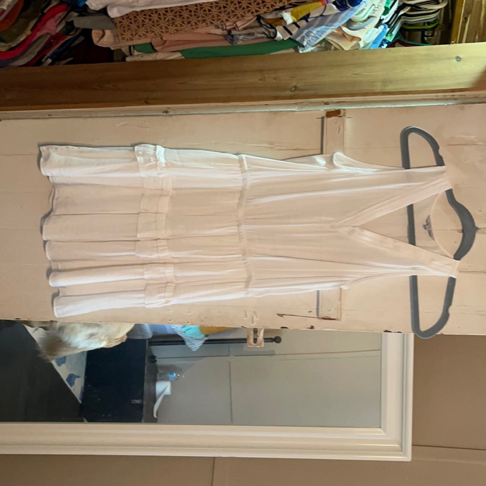 White shift dress